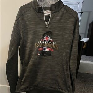 Chicago Cubs World Series Champions Half Zip- Large